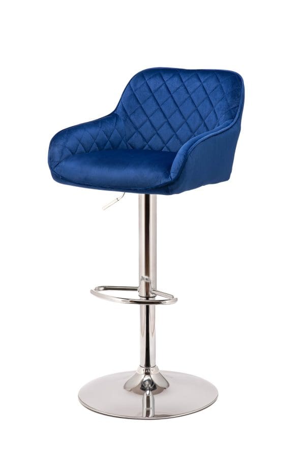 Bergamo navy blue bar stool