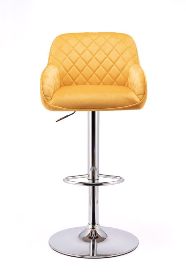 Mustard velvet stool for sale