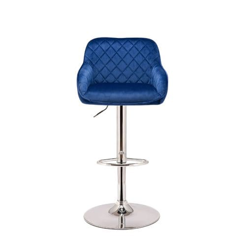 Navy blue Velvet bar stool