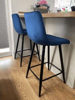blue kitchen bar stools