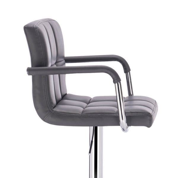 grey bar stool with arms