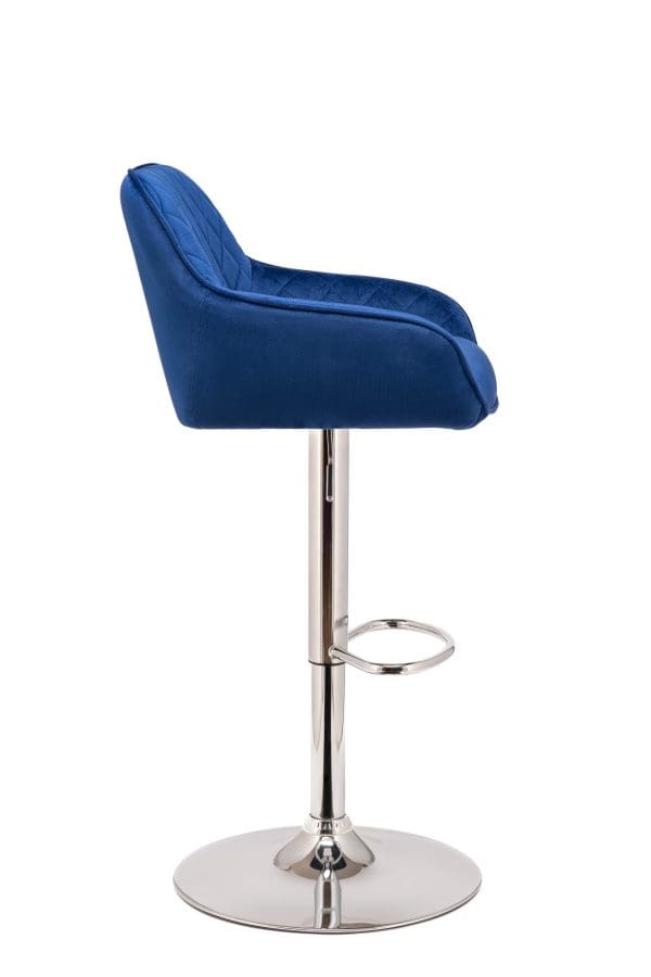 navy blue velvet bar stool