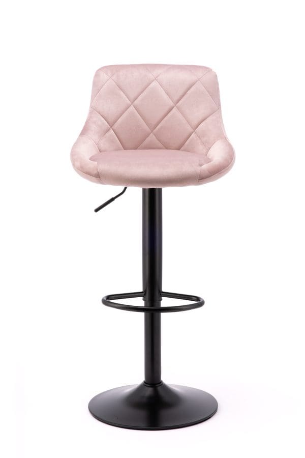 Pink velvet bar stool
