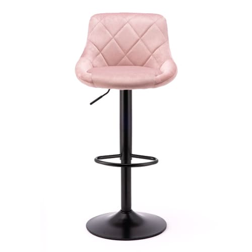 Veneto Pink velvet bar stool