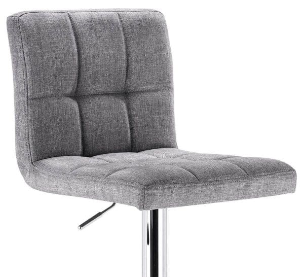 Grey linen bar stool