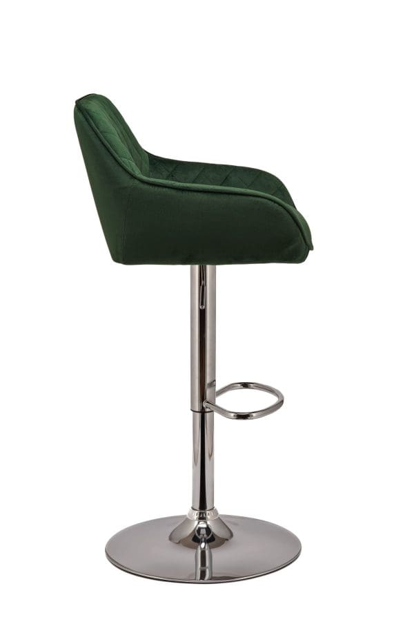 bergamo dark velvet green bar stools