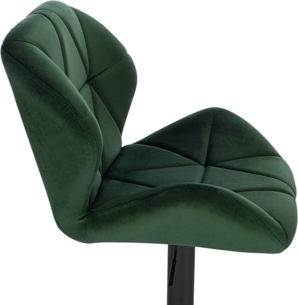 Umbria Green velvet bar stool