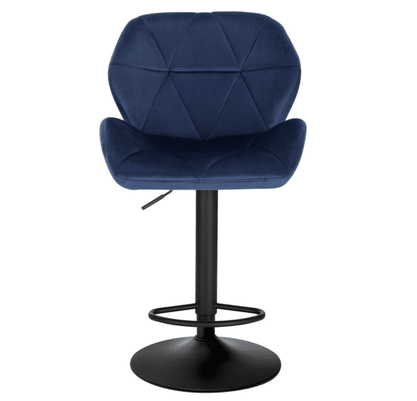 Umbria Blue Velvet Bar Stool