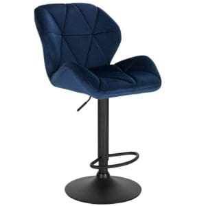 umbria blue velvet bar stool