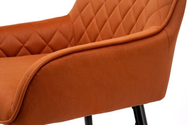 velvet orange bar stool