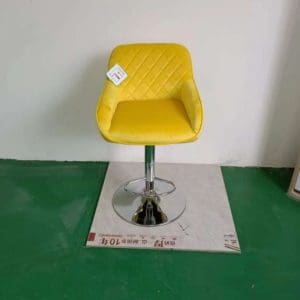 bright yellow bar stool