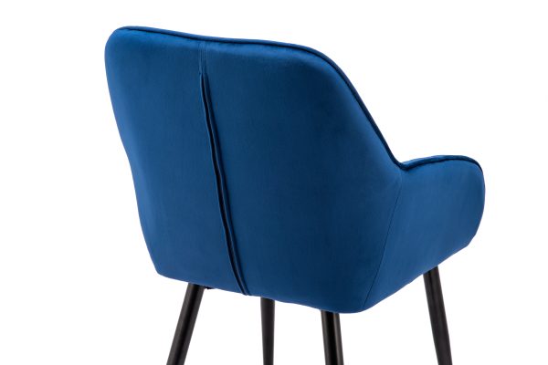 Navy blue velvet chair