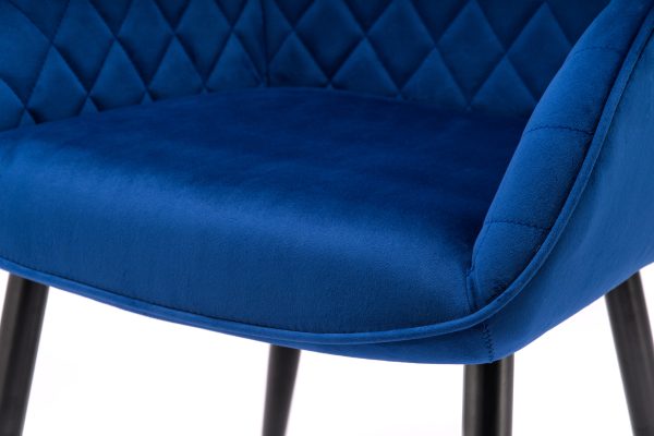 blue velvet dining chair (1)