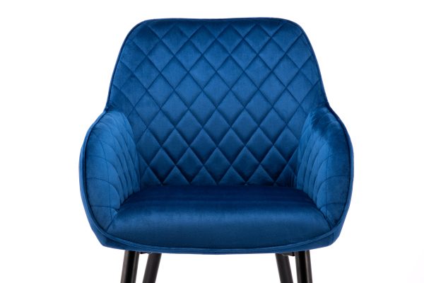 blue velvet dining chair (2)