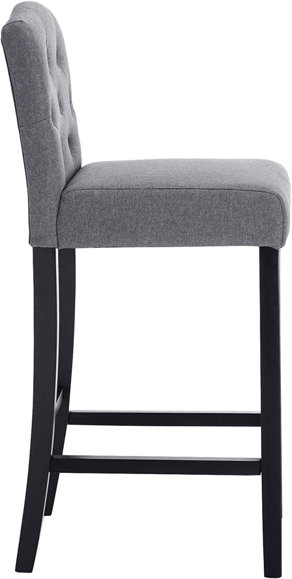grey linen high stool