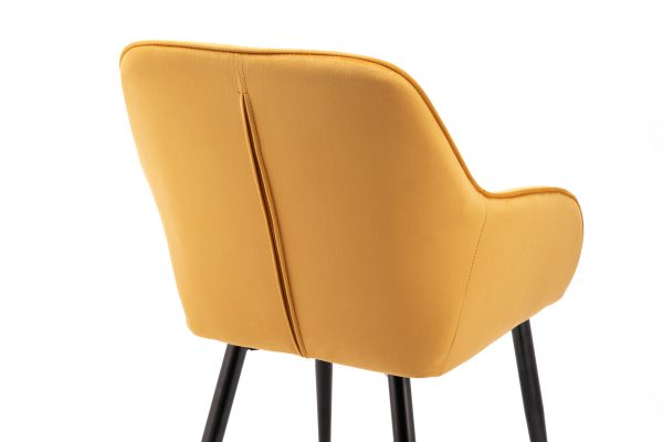 mustard velvet chair