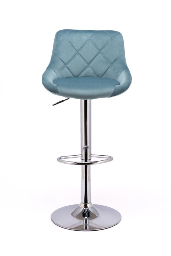 Veneto Teal Velvet Bar Stool