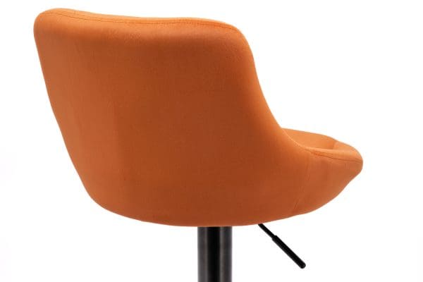 orange bar stool back