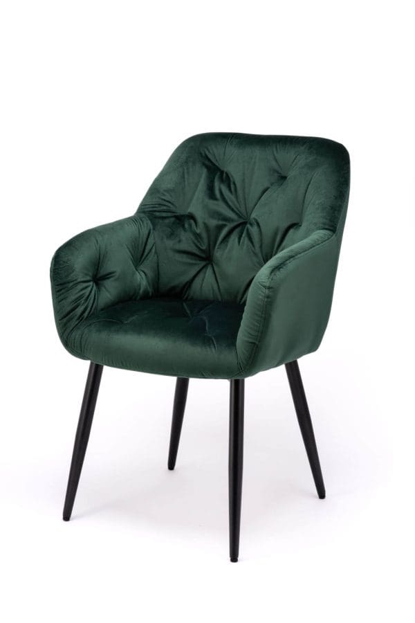 Dark Green velvet florence dining chair