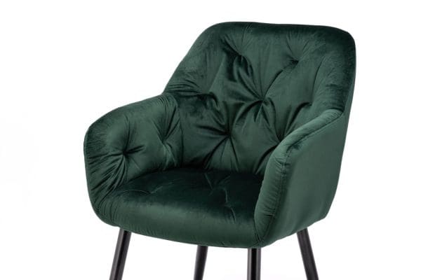 Dark green velvet dining chairs available