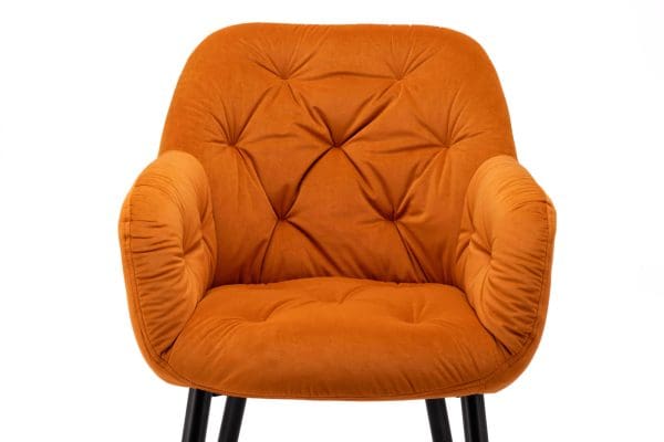 Florence orange velvet dining chair for sale