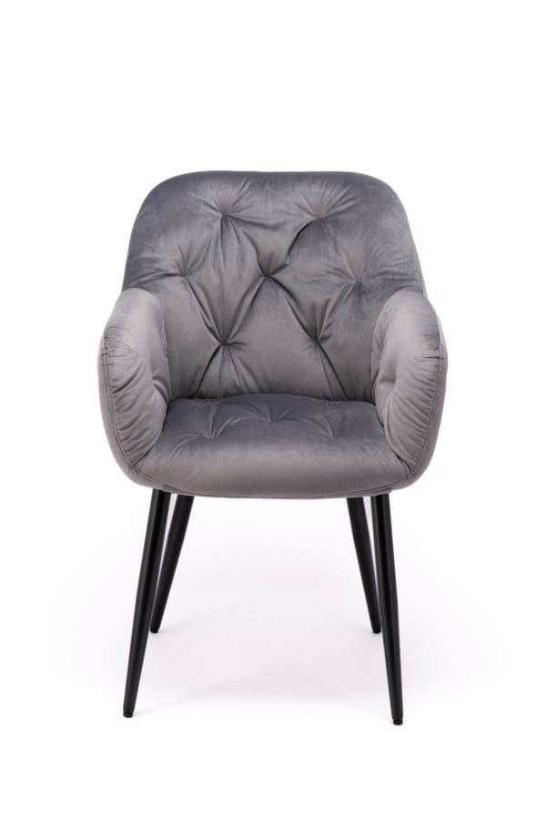Grey velvet florence dining chair for sale