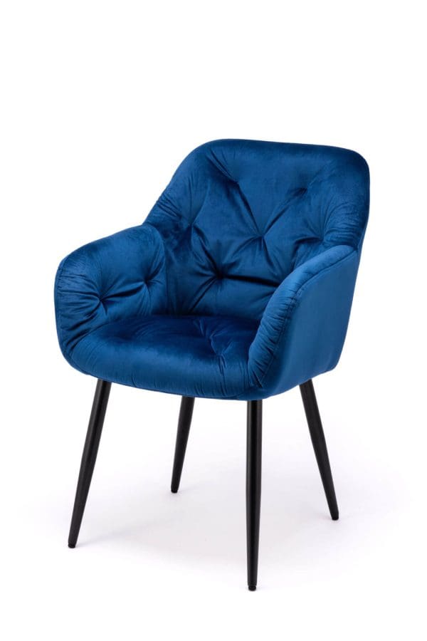 Navy blue velvet florence dining chair